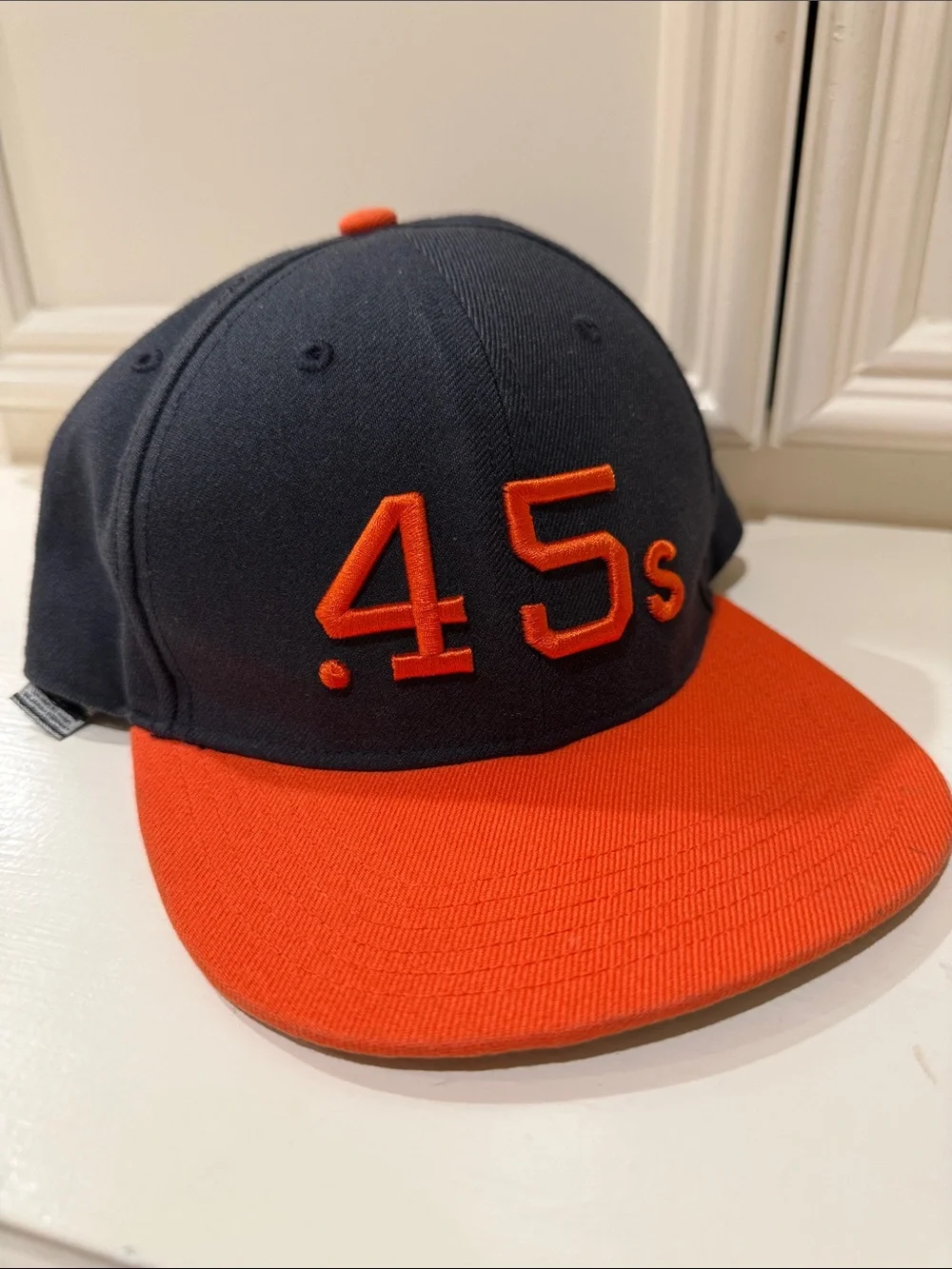 Youth Astros (45) Navy and Orange Baseball Cap